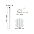 thumbnail image 2 of Uxcell M12 Thread 7.87" Lamp Pipe Kit with Lock Nuts All Thread Rod Fasteners Hardware 3 Set, 2 of 5