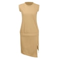 thumbnail image 5 of Women Solid Short Sleeve T Shirt Matching Skirt Set Casual Two Piece Outfit, 5 of 8