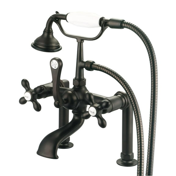 Mason Hill Collection Clawfoot Tub Deck Mount English Telephone Faucet with Handshower