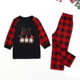thumbnail image 2 of Odeerbi Christmas Pajamas for Family Plaid Holiday Long Sleeve Family Christmas Pajamas Matching Sets Kids Fashion Plaid Print Blouse Tops Pants Sleepwear Xmas Family Matching PJs Set Red, 2 of 6