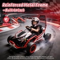 thumbnail image 2 of Track Seven 24V Electric Go Kart for Kids, Drift Crazy Cart with 400W Motors, Max 7 Mph, Protective Roll Cage, Metal Frame, 5-Point Harness, Bluetooth, 24V Ride on Toy Car Kart for Kids Aged 6+, Red, 2 of 8