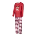thumbnail image 3 of Family Matching Christmas Pajamas, Deer Head Print Long-Sleeved Tops + Plaid Pattern Trousers Sleepwear Outfits, 3 of 10