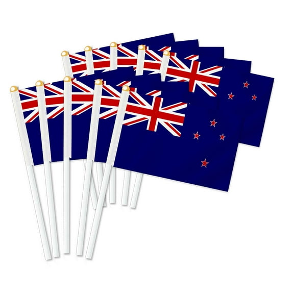 25 PCS New Zealand Handheld Small Flag, New Zealanders Hand held Mini Decor Decoration Banner