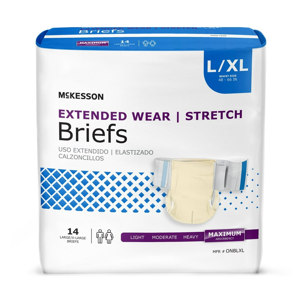 McKesson Extended Wear Adult Incontinence Brief XL Heavy Absorbency
