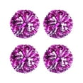 thumbnail image 1 of Advancent Pompones de porristas de plástico de 4 Uds para actuaciones vibrantes, pompones de porristas ligeros y portátiles Animadoras rosa rojo plata, 1 of 6