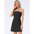 thumbnail image 2 of DARING DIVA Women's Sleeveless Stapless Denim Dress Mini Dress L Black, 2 of 6