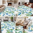 thumbnail image 5 of 6'x9' Area Rugs, Blue Green Botanical Indoor Outdoor Area Rug for Living Room Bedroom, Watercolor Summer Leaf Washable Bathroom Rugs Kitchen Floor Carpet Mats Home Decor Aesthetic, 5 of 8