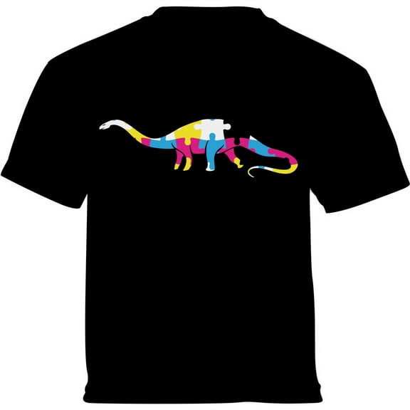 Autism Dinosaur Puzzle Autism Awareness Toddler T-Shirt - 2T 3T 4T 5/6T Graphic Tee