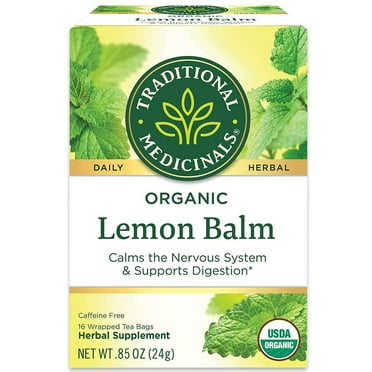 Traditional Medicinals Herbal Tea Organic Lemon Balm -- 16 Tea Bags
