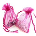 thumbnail image 4 of Bolsas de regalo de organza Boshen, 100 unidades, 10 x 15 cm, color rosa intenso, 4 of 8
