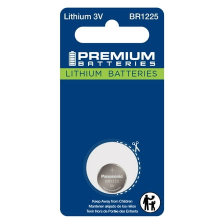 Premium Batteries Panasonic BR1225 Lithium Battery 3V (5 Batteries)