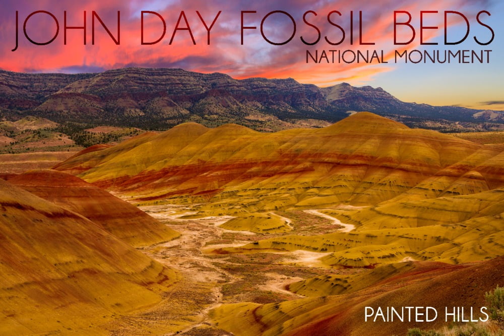 Painted Hills, John Day Fossil Beds (16x24 Giclee Gallery Art Print