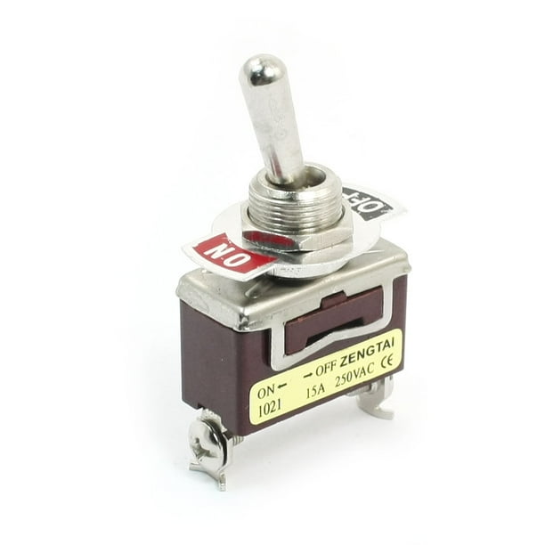 ONOFF SPST 2 Screw Terminal Rocker Type Toggle Switch 250V 15A E