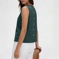thumbnail image 5 of XuJwPNcy Womens Sleeveless Tank Tops V Neck Breathable Cotton Linen Tees Thin Loose T Shirts Basic Summer Beach Resort Wear, 5 of 6