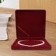 thumbnail image 5 of Caja Porta Collar Hugo Perlas Suave 7.5x7.5x1.6 Pulgadas Corazón interior rojo, 5 of 10