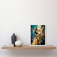 thumbnail image 2 of Rock Climber Climbing Multicoloured Mountain Cliff Artwork Framed Wall Art Print A4, 2 of 4