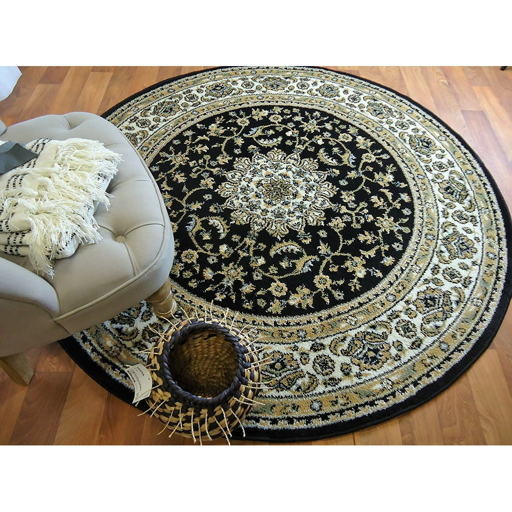 Round Rugs 6ft Black