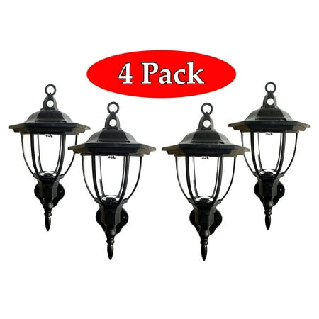 Solar Powered Wall Lamp Set Of 4 Motion Activated Security Lights Solar Powered Wall Lamp Set Of 4 Motion Activated Security Lights Wireless Outdoor