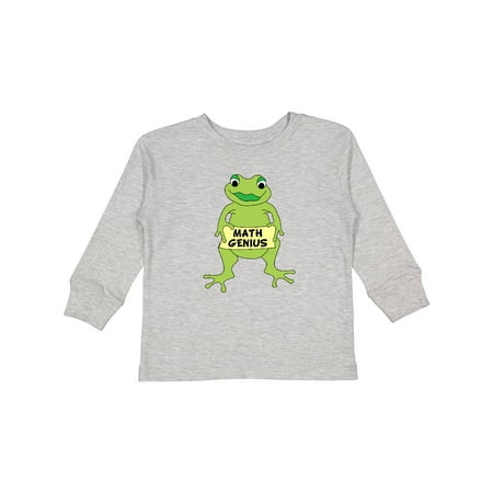 

Inktastic Math Genius Frog Gift Toddler Boy or Toddler Girl Long Sleeve T-Shirt