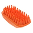 thumbnail image 2 of Dog Bath Brush Soft Silicone Pet Shampoo Massage Dispenser Grooming Shower Brush For Short Long Haired Dogs And Cats Washing Orange, 2 of 7