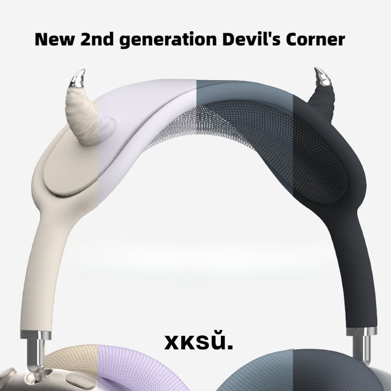 MiFuny Original Devil's Corner AirPods Max Second Generation New Star Color Purple Earphone Headbeam Protective Set Beam Protective Cover Original Earphone Accessories Decorative Silicone Micellar Me
