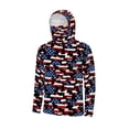 thumbnail image 4 of YUGYXL Women's Camo Sun Protection Hoodie With Mask UPF 50 Lightweight Summer Fishing Shirts Beach Rash Guard Plus Size Multicolor XXL, 4 of 7