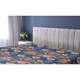 thumbnail image 5 of Ambesonne Oriental Floral Fitted Sheet, Eastern Themed Boho, Queen Size, Dark Lavender Salmon and Pink, 5 of 5