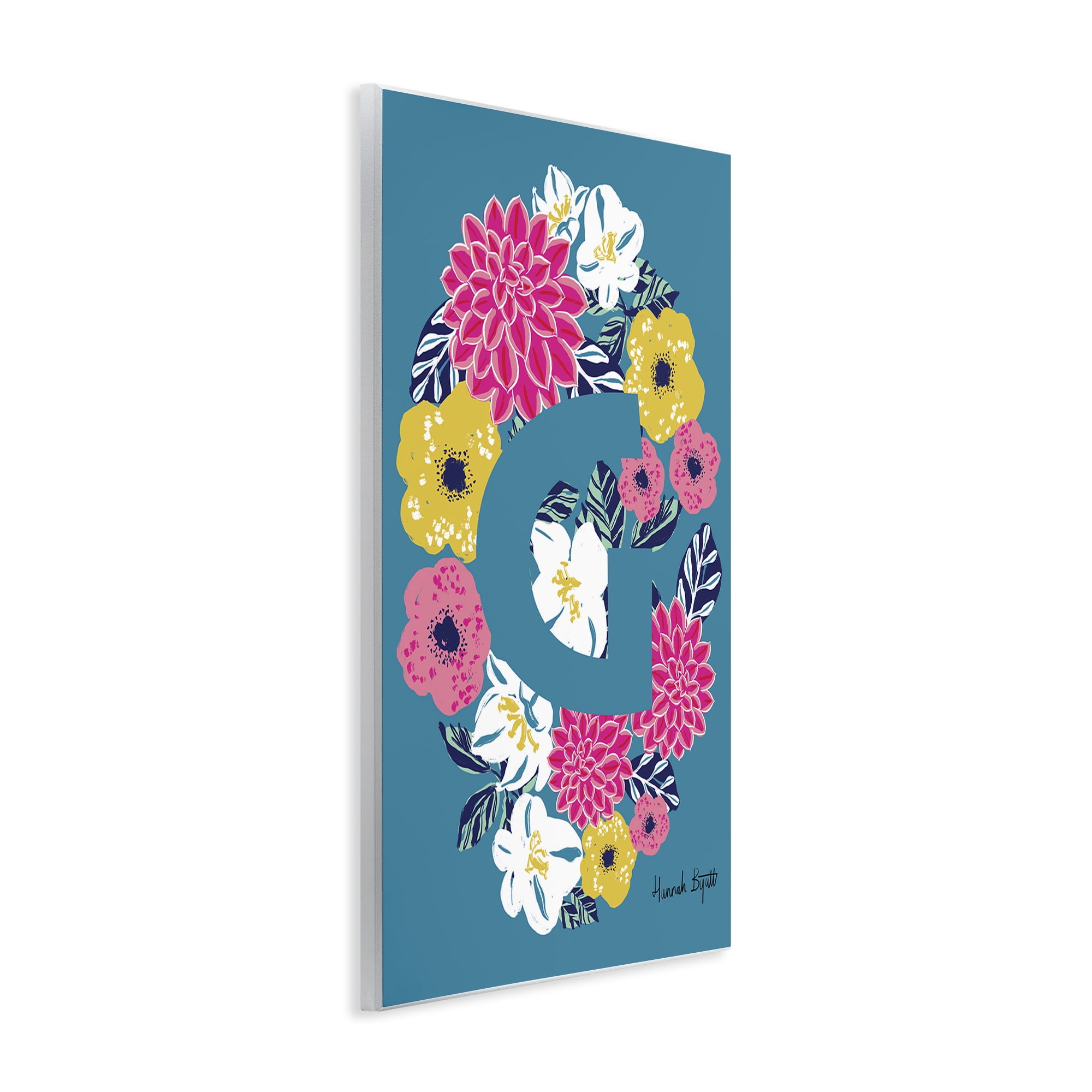Stupell Industries Floral Bloom Letter G Botanical & Floral Painting Unframed Art Print Wall Art, 13 x 19