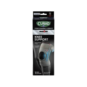 CURAD Performance Series IRONMAN Knee Support with Side Stabilizers, Adjustable, Universal, 1 count