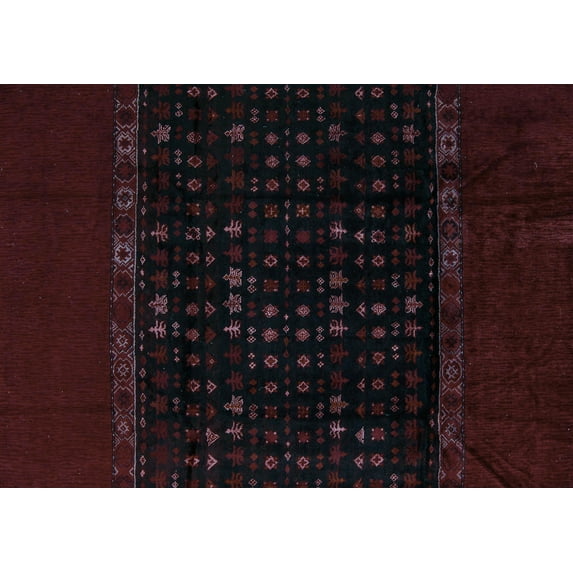 Ahgly Company Indoor Rectangle Abstract Light Blue Modern Area Rugs, 7' x 9'