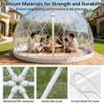 thumbnail image 6 of 12FT Outdoor Clear Dome Tent for Garden, Patio, and Backyard – Weather-Resistant Transparent Tent with Sturdy Frame, Easy Assembly for All Seasons, 6 of 9