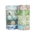 thumbnail image 6 of YUBX Garden Flower Washi Tape Set 10 Rolls Blue Purple Floral Decorative Masking Tapes (Calm Colors), 6 of 11
