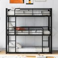 thumbnail image 3 of [Space Saving & Stability] Restonic Twin XL Bunk Bed with Metal Slats and Guard Rails - Sturdy for Long Use, 3 of 8
