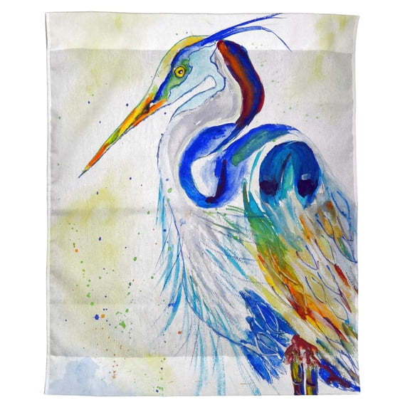 Betsy Drake Interiors Watercolor Heron Wall Hanging 24x30