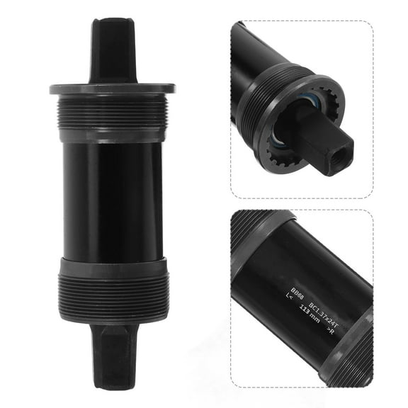 WRITWAA Black Carbon Steel Mountain Bike Bottom Bracket with Sealed Bearing Accessory
