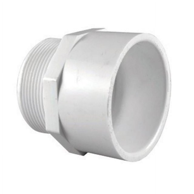 Schedule 40 PVC Pressure Male Adapter, White, 1/2 In. MPT - PVC 02109 0600HA