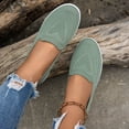 thumbnail image 5 of Duqingm Women Footwear Women's Knitted Flat Shoes Lightweight Comfy Loafers Footwear Casual Breathable Mesh Walking Shoes Green,7.5, 5 of 7