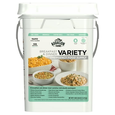 Augason Farms Breakfast & Dinner Emergency Food Supply, 13 Varieties