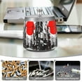 thumbnail image 6 of Yayeee Ashtray with Lid for Cigarette Smokeless Stainless Steel Home Ash Holder, Black Streets, 6 of 7