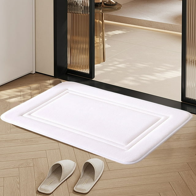 TIMIFIS Bathroom Rugs Bathroom Foam Absorbent Floor Mat Bathroom Toilet Doorway Dry Foot Mat Entry Door Mat Non-Slip Mat Bath Mat