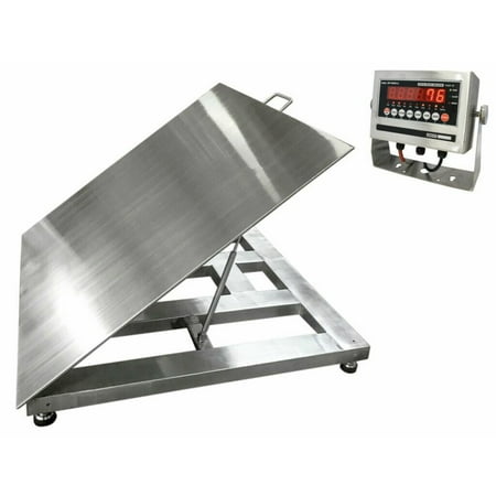 4' x 4' Floor Scale 5000 lb x 1 lb Weight Capacity NTEP Certified Lift-Top Stainless Steel - SellEton SL-800-SS-LT-4x4