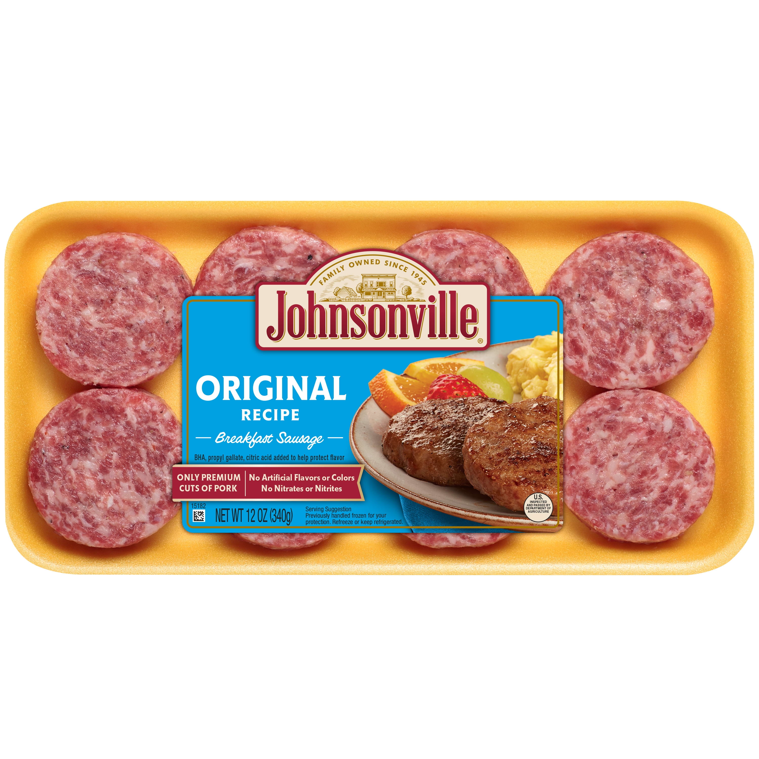 Johnsonville Original Breakfast Sausage, 8 Patties, 12 oz (Fresh ...