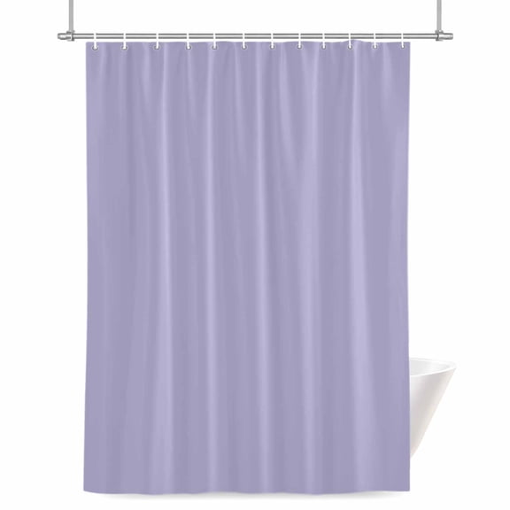 Shower Curtains for Bathroom-36"x72",Light Purple Solid Color Waterproof Bath Curtain Grommet Shower Curtain Set with Hooks