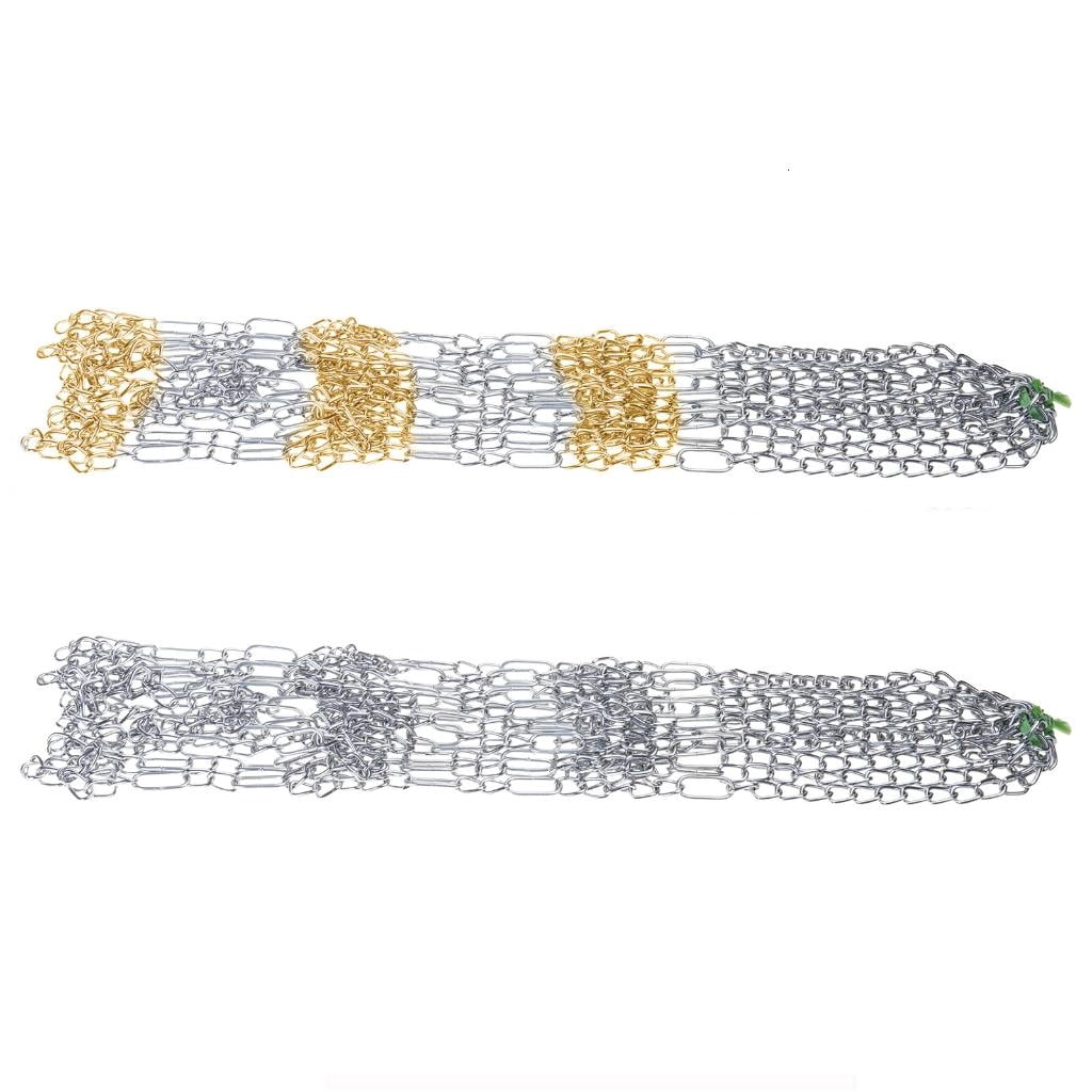 Yihuala Braided Metal Chain Basketball Net Outdoor Goal Basketball Net Replacement Outdoor Goal Training Basketball Net
