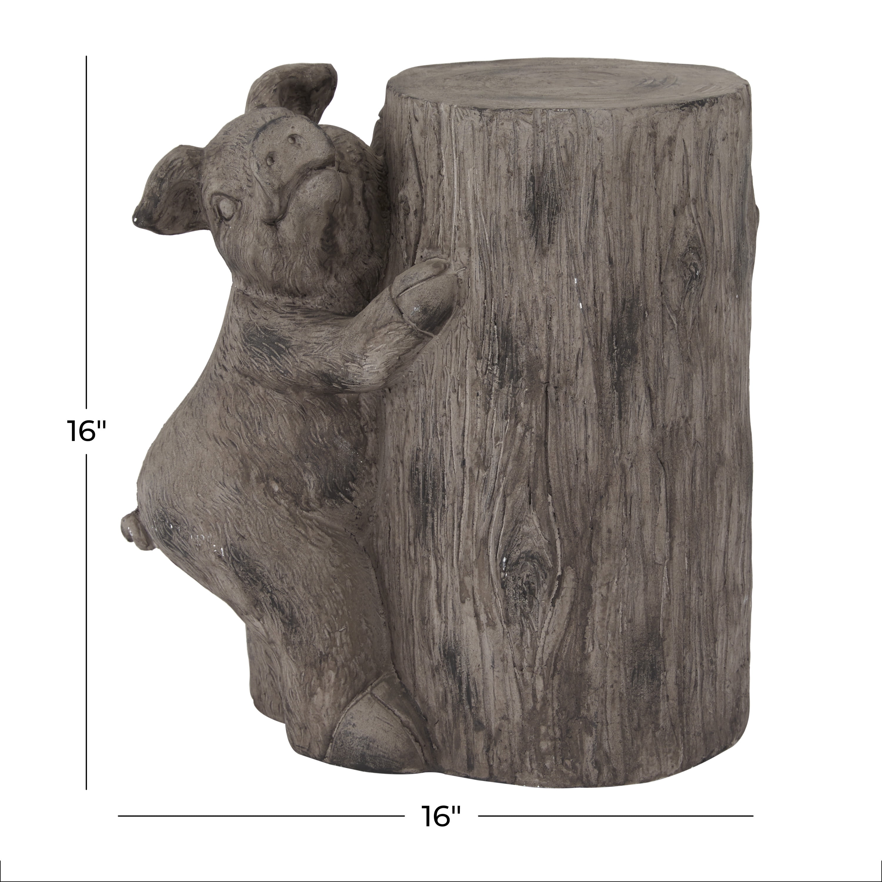 DecMode 10"W, 16"H MGO Modern Farmhouse Garden Sculpture, Brown, 1-Piece