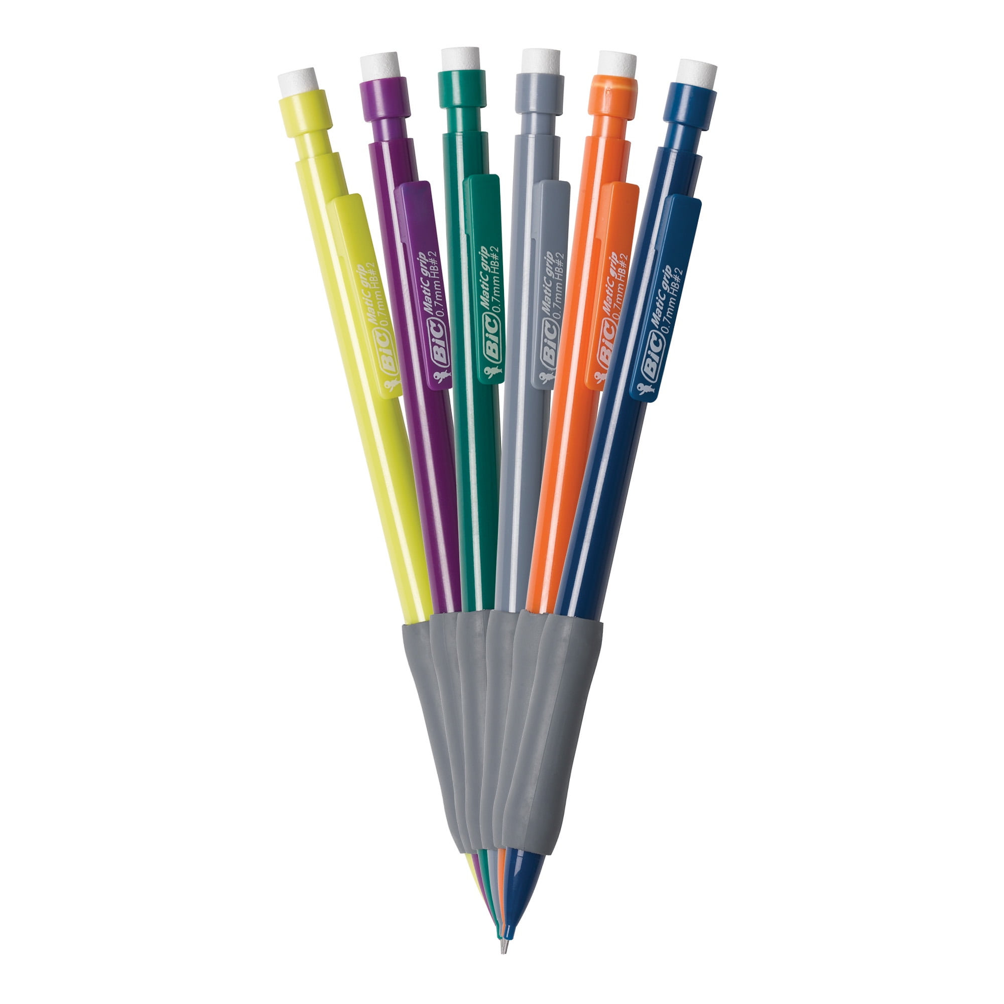 BIC Xtra-Comfort Mechanical Pencil, No. 2, Back to School, Soft Grip, 0.7 mm, 6-Count