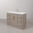 thumbnail image 4 of Water Creation 48" Wood Single Bathroom Vanity in Gray Oak and Gold, 4 of 11