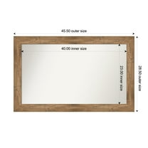 Amanti Art Custom Wall and Bathroom Mirror (28.5 x 45.5 in.), Owl Brown Frame
