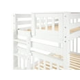 thumbnail image 6 of Bedz King Tall Bunk Beds Twin over Twin Mission Style with End Ladder and 2 Under Bed Drawers, White, 6 of 9