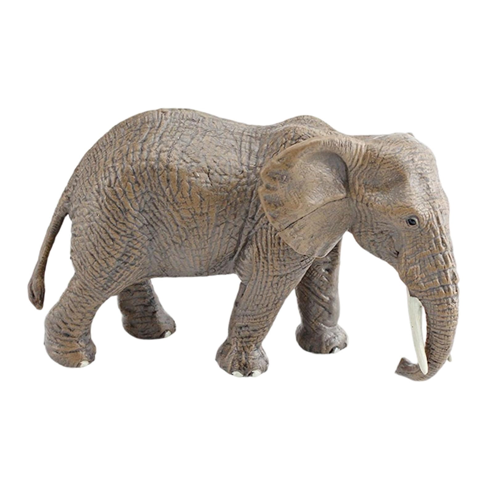 Elephant Model Animal Toy Desktop Ornament Hand Painted PVC Educational Gift for Boys Girls Living Room Office